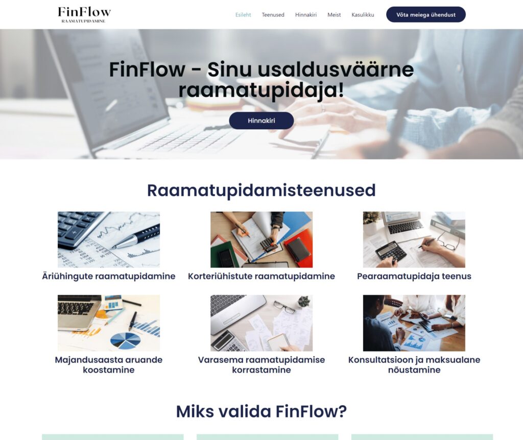 Valmis koduleht - FinFlow