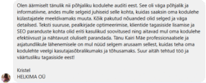 Kodulehe auditi tagasiside