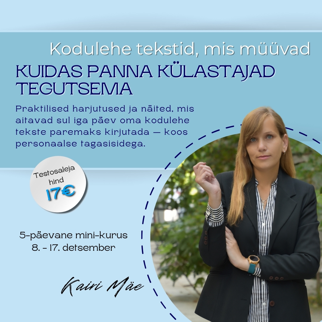 Kodulehe tekstid, mis müüvad. Kuidas panna külastajad tegutsema?