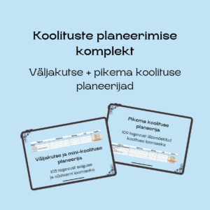 Koolituste planeerimise komplekt. Väljakutse + pikema koolituse planeerijad