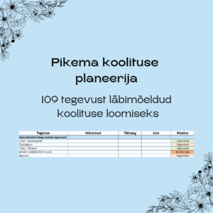 Pikema koolituse planeerija (Excel)