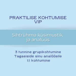 Praktiline kohtumine VIP sihtrühma küsimustik ja analüüs