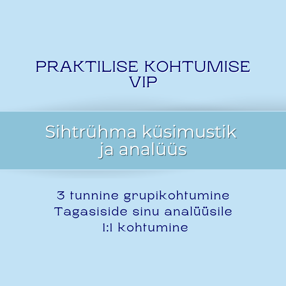 Praktiline kohtumine VIP sihtrühma küsimustik ja analüüs