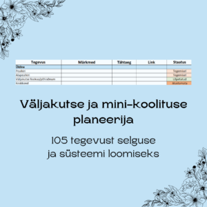 Väljakutse ja mini-koolituse planeerija (Excel)